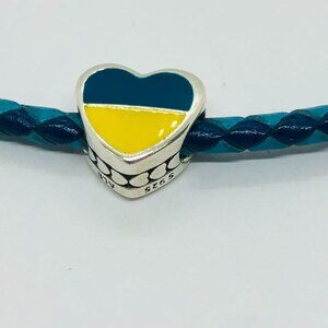 ✨✨Pandora Exclusive Country of Ukraine Flag Heart dangle charm